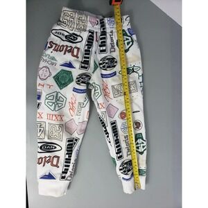 Jordan Brand Kids All Over Print Flight Logo Fleece Sweatpants White Multi‎